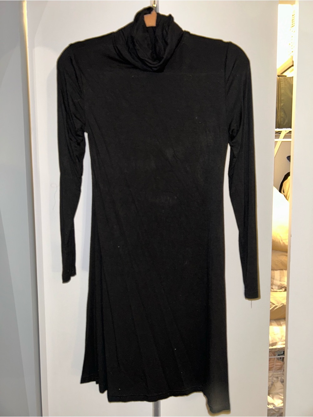 Black Turtleneck Long-Sleeve Dress - Classic Staple